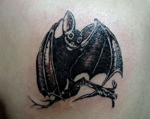 Фото и значение татуировки Летучая мышь.  Foto_tatushka_na_lopatke_parnja_letuchaja_mysh