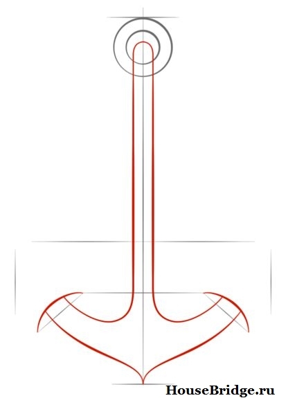 Как нарисовать якорь поэтапно