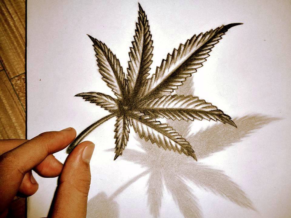 нарисовать марихуану