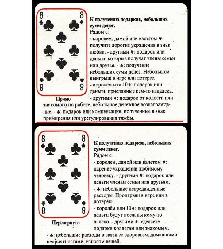 Что обозначает каждая карта при гадании