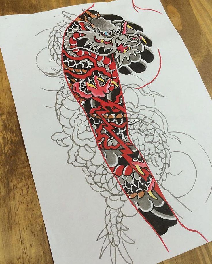 Эскизы тату в стиле япония для мужчин