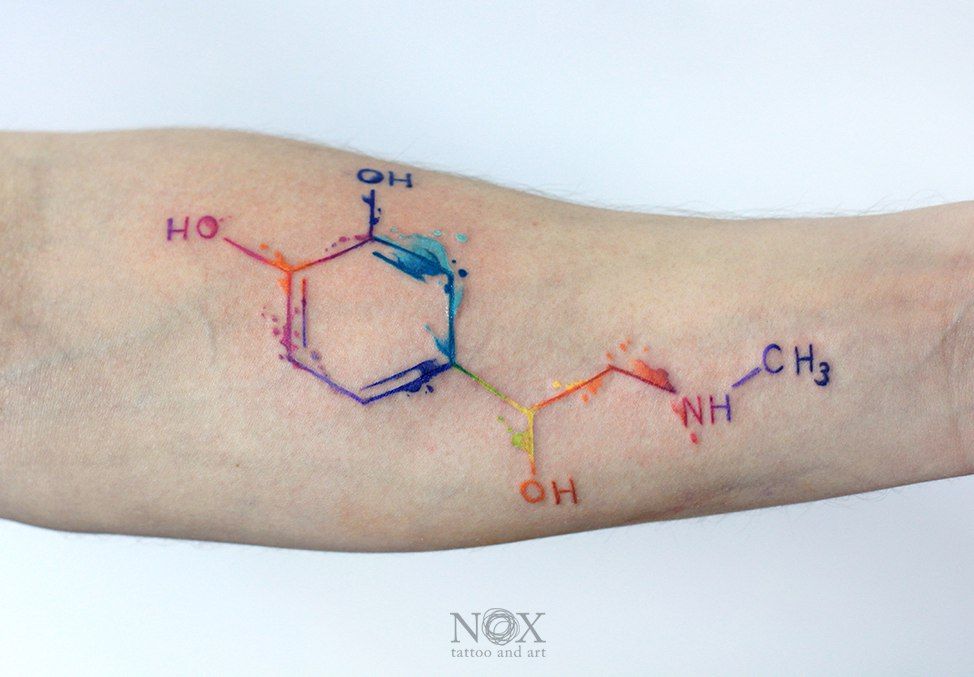 Формула эндорфина тату эскиз