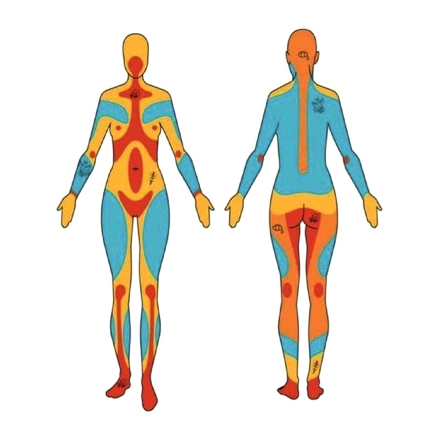 Карта боли при татуировках
