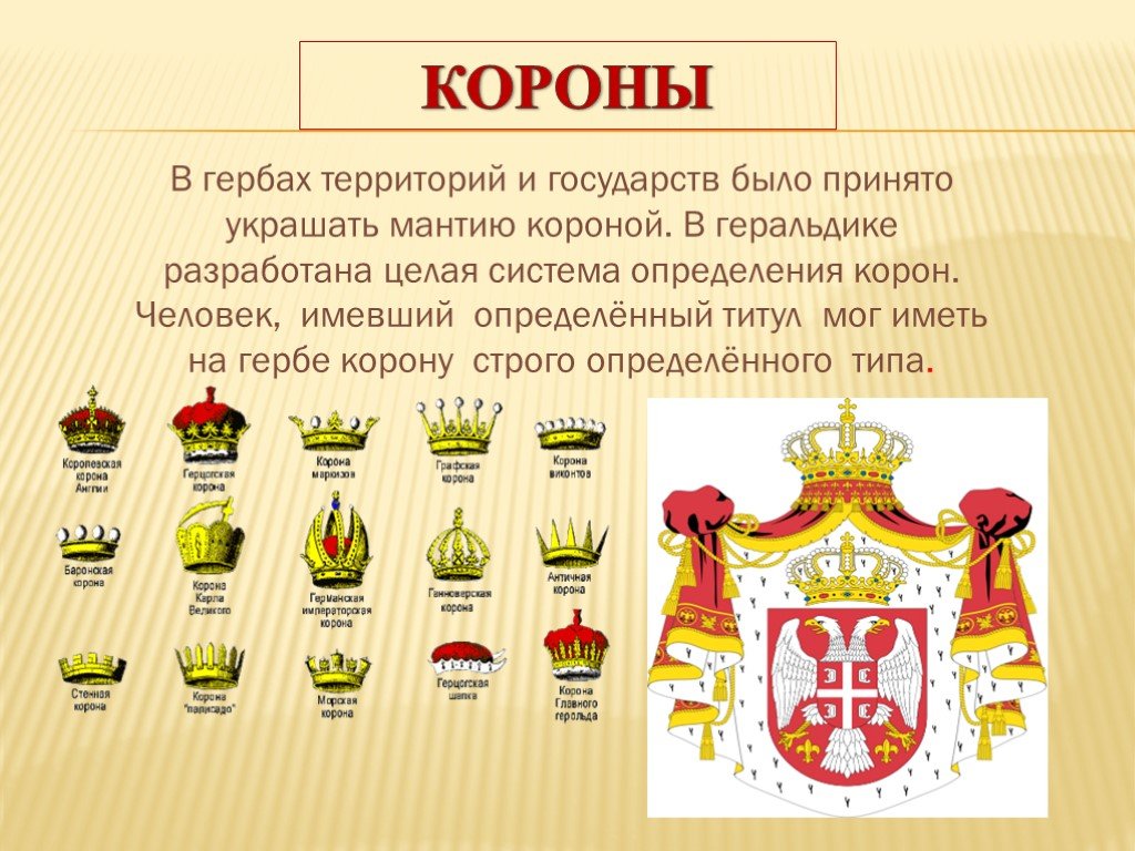 Корона на российском гербе. Герб с короной. Типы корон в геральдике. Корона геральдика. Геральдический герб с короной.