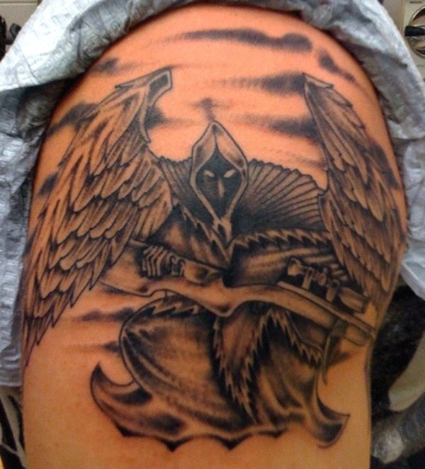 Amazing Angel Shoulder Tattoo