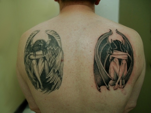  Angel Blade Shoulder Tattoo