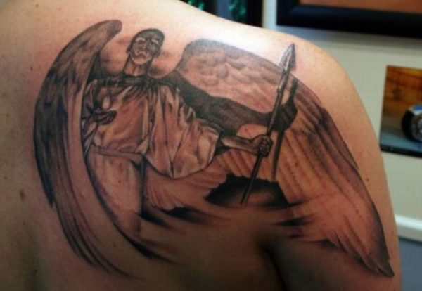 Angel With Arrow Tattoo