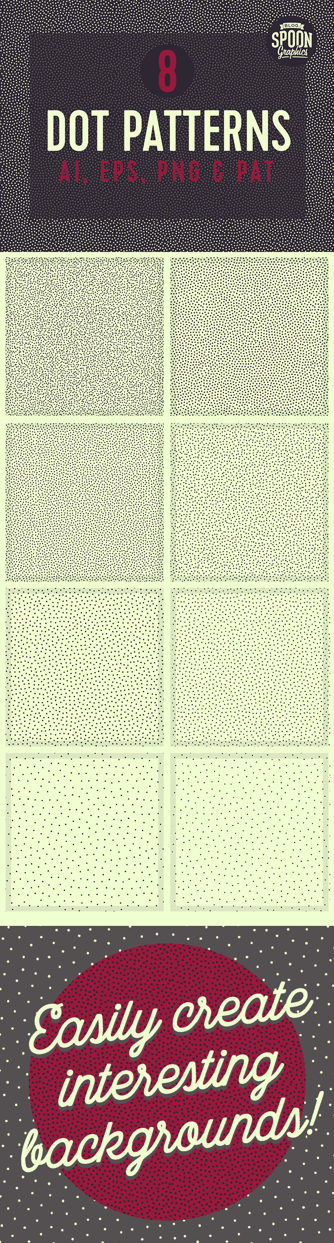 8 Free Seamless Dot Patterns in Vector, PNG & PAT Formats
