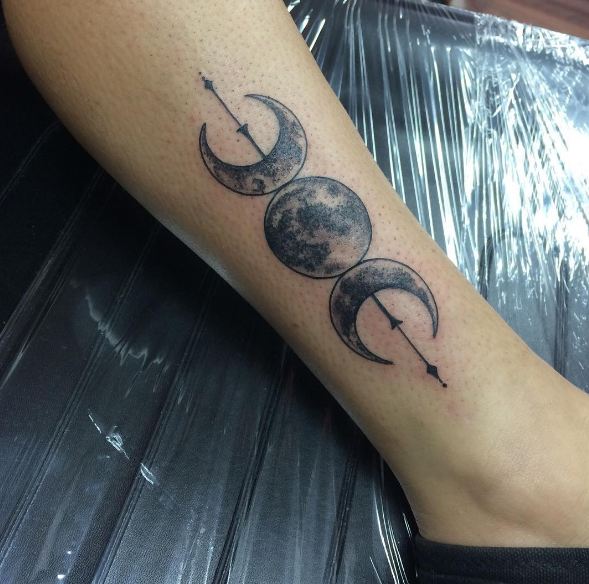 Moon Leg Tattoos