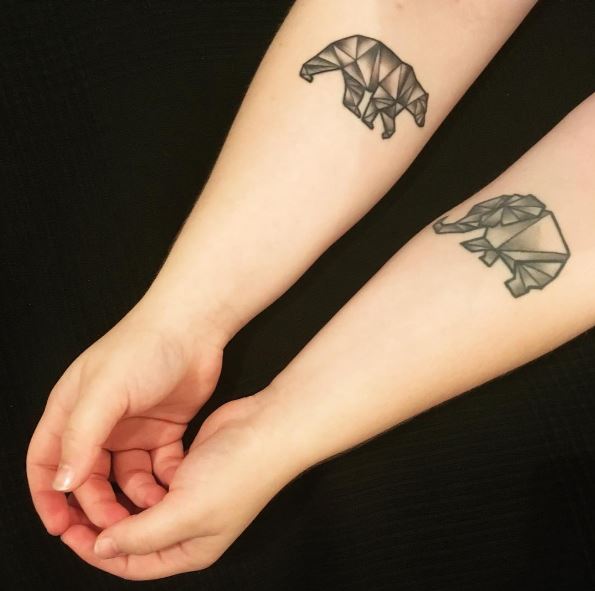 Little Bear Tattoos Design For Girls