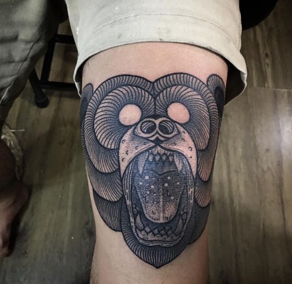 Very Beautiful Bear Tattoos Design And Ideas