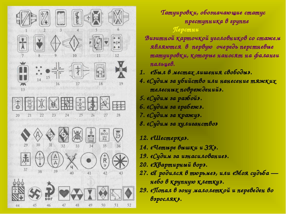 Что означает рисунок на печатке