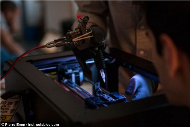 Going further: The students managed to get the machine to draw a perfect circle on a volunteer