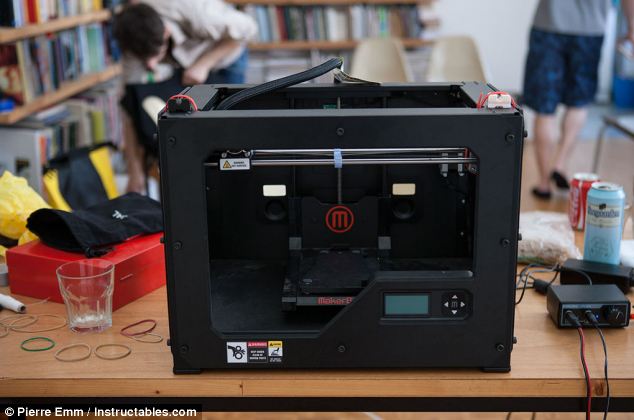 Raw material: A group of three French design students modified a MarkerBot 3D printer (pictured) as part of a challenge set by France