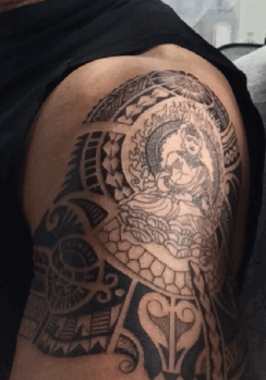 samoan tibetan buddhist tattoo customer inked