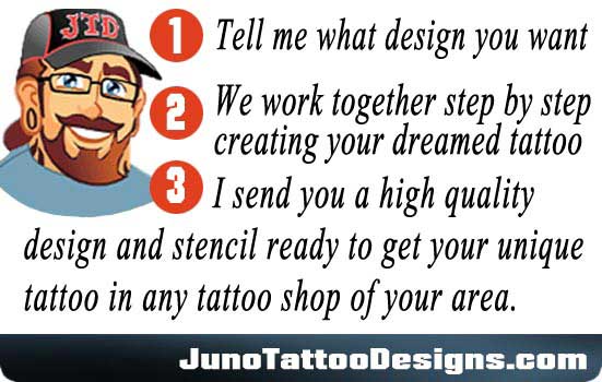 create your tattoo online, tattoo designer online, custom tattoos, tattoo templates, juno tattoo designs