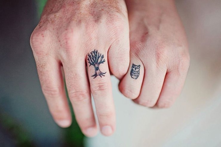 Красивые двойные татуировки для влюбленных
