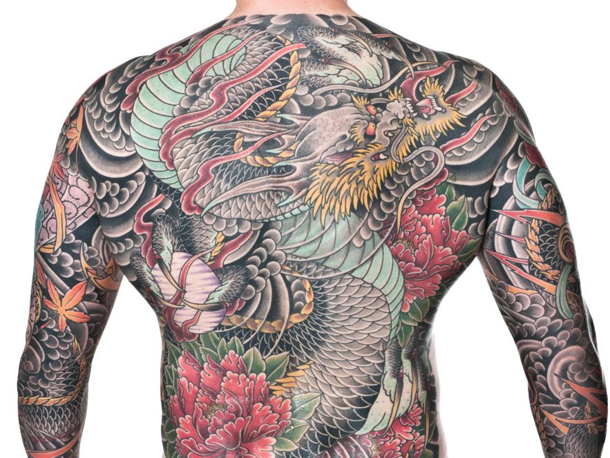 фото тату дракона в Японском стиле