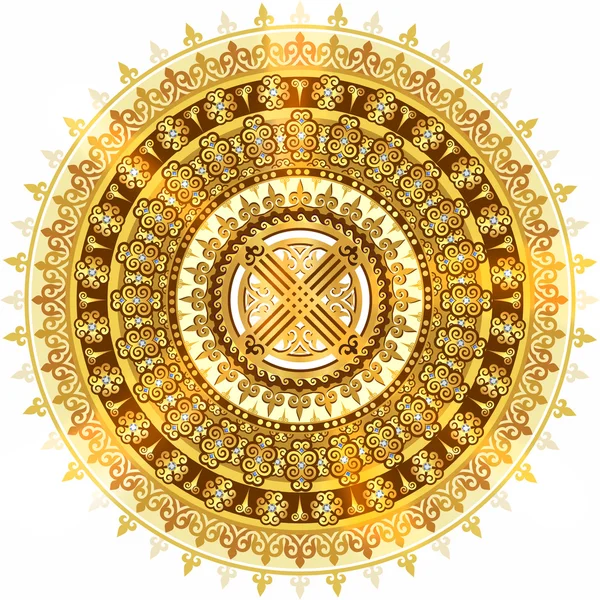 Shanirak , shanurak, shunyrak, tundyk, symbol of Kazakhstan, symbolizes the golden sun, wealth, Kazakh ornament, Kazakhstan, Kazakh pattern, Astana, Almaty, ornament sun shanyrak Kazakh ornaments, background, wallpaper, Kazakh, textiles, texture Stock Vector