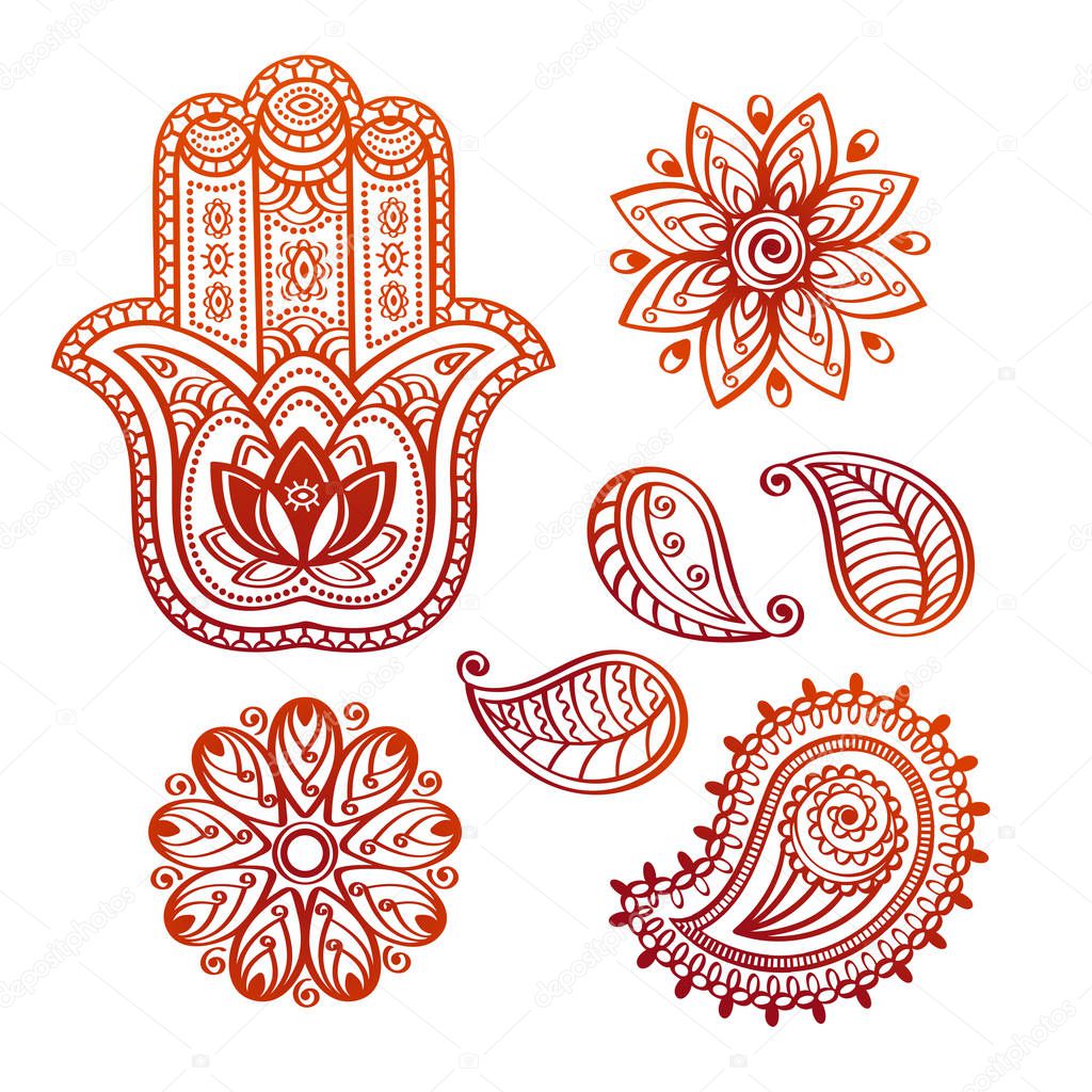 Индийские узоры и орнаменты на руках