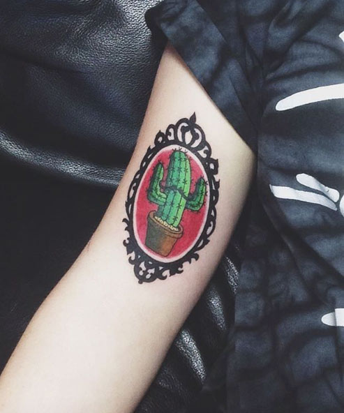 Framed Cactus Tattoo