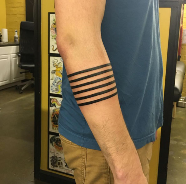 Linear Armband Tattoo by Tad Peyton