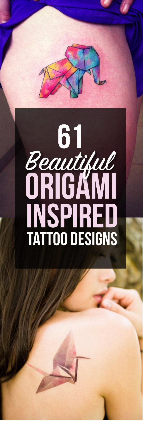 61 Beautiful Origami Inspired Tattoo Designs 