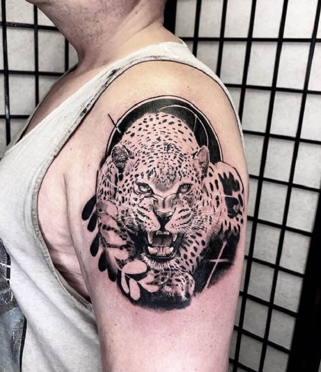 Beautiful Leopard Tattoo