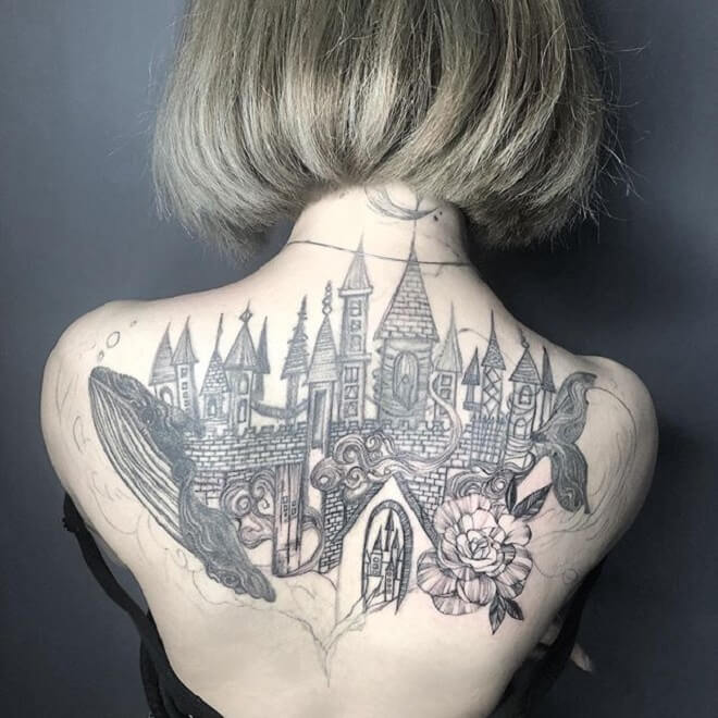 Castle Tattoo for Women