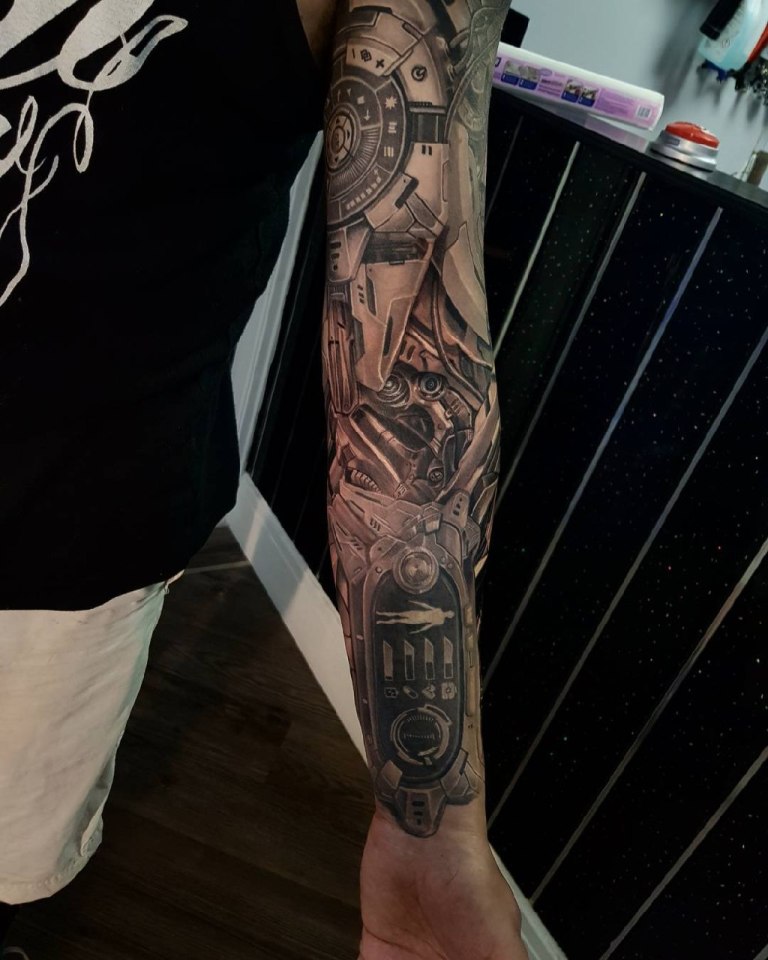 Рукав тату механика