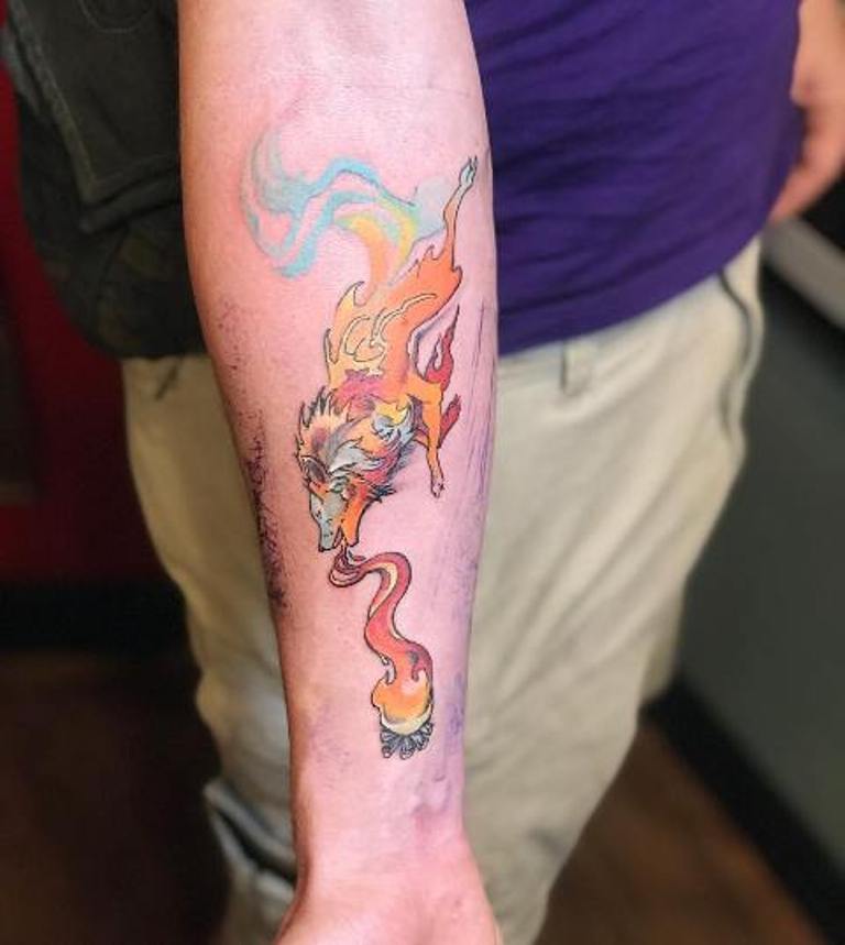 Волк в огне