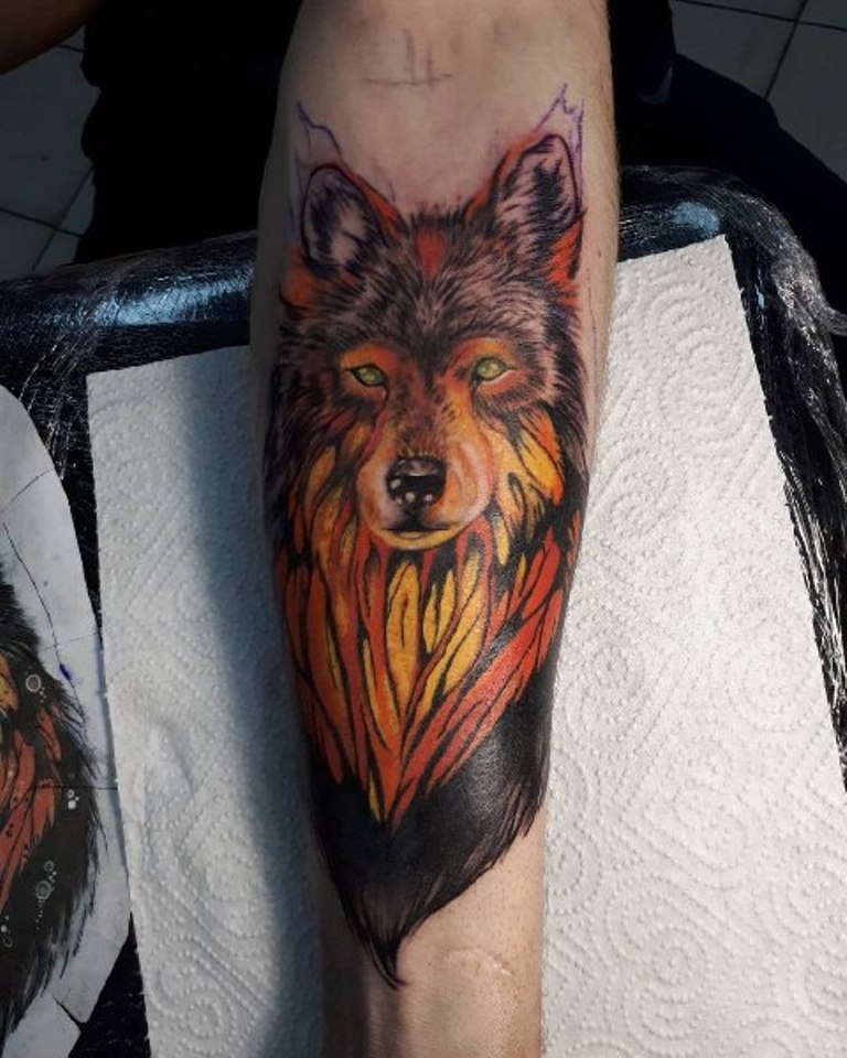 Волк в огне