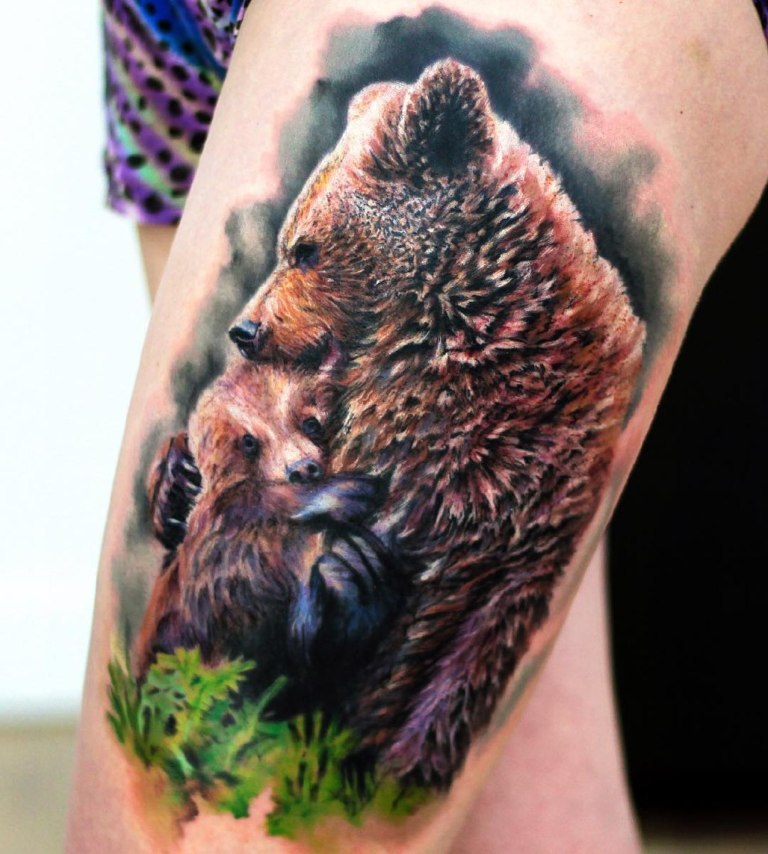 тату с медведем