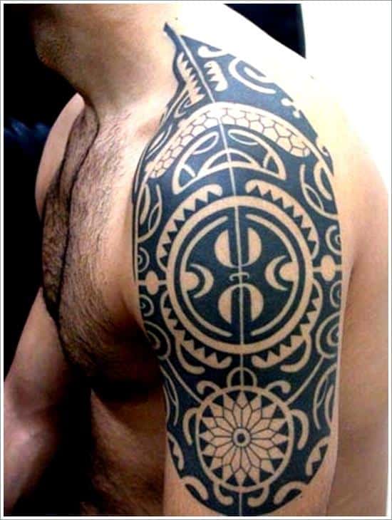 maori tattoo design on shoulder