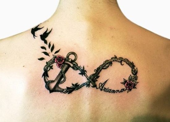 infinity back tattoo