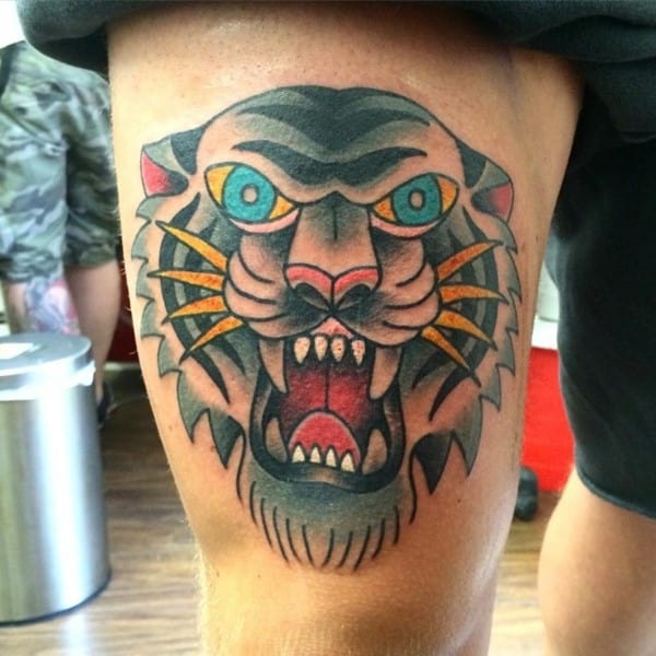 tiger leg tattoo