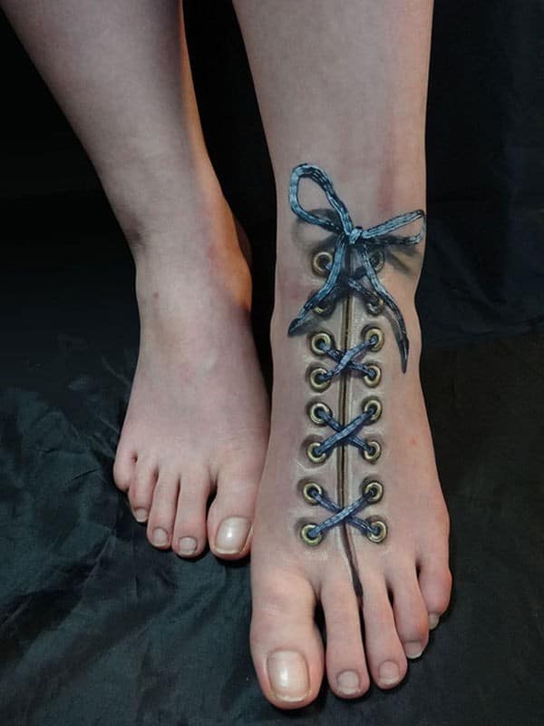 shoelace 3d tattoo
