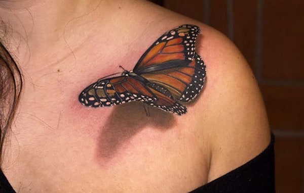 3d tattoo of butterfly