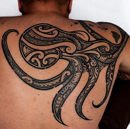 octopus tattoo on back