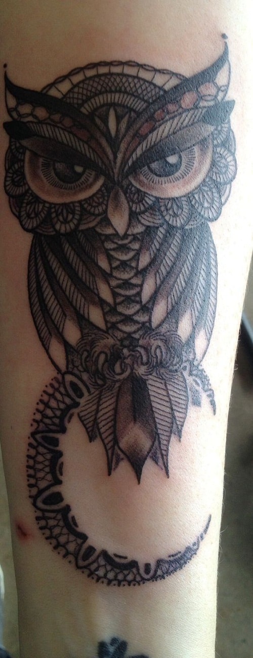 Tribal Owl Tattoo