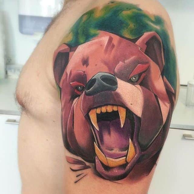 bear shoulder tattoo