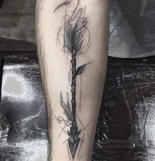 Artistic Arrow Tattoo by Frank Carrilho