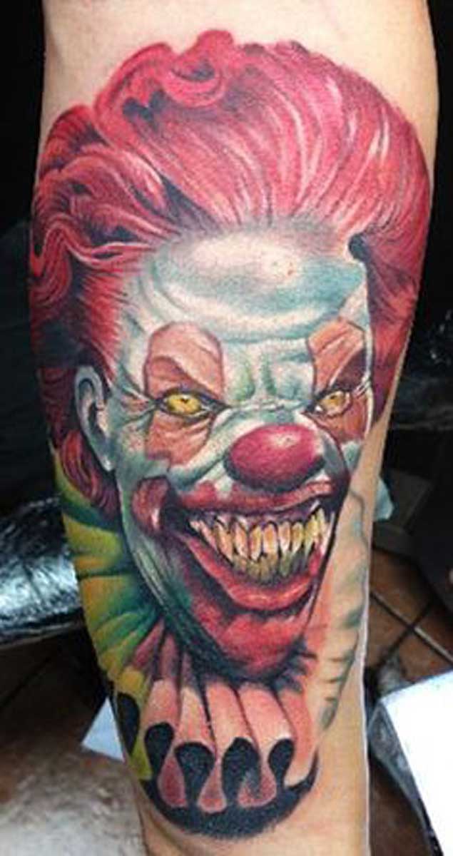 Scary Clown Tattoo