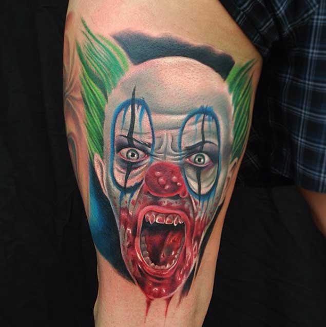 Scary Clown Tattoo