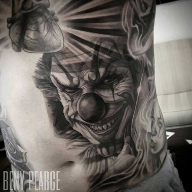 Creepy Clown Tattoo