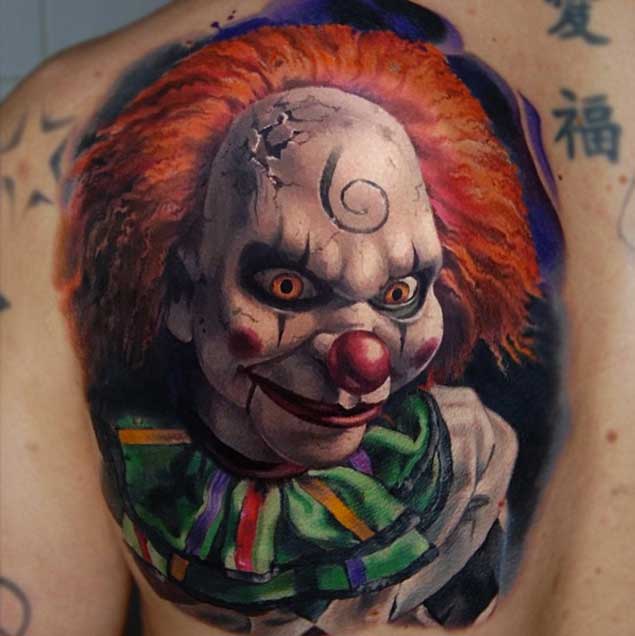 scary-clown-doll-tattoo