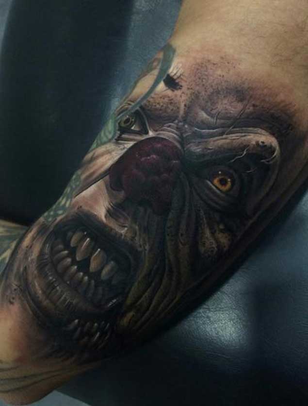 Scary Clown Tattoo