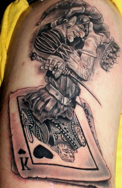 эскиз татуировка игральные карты