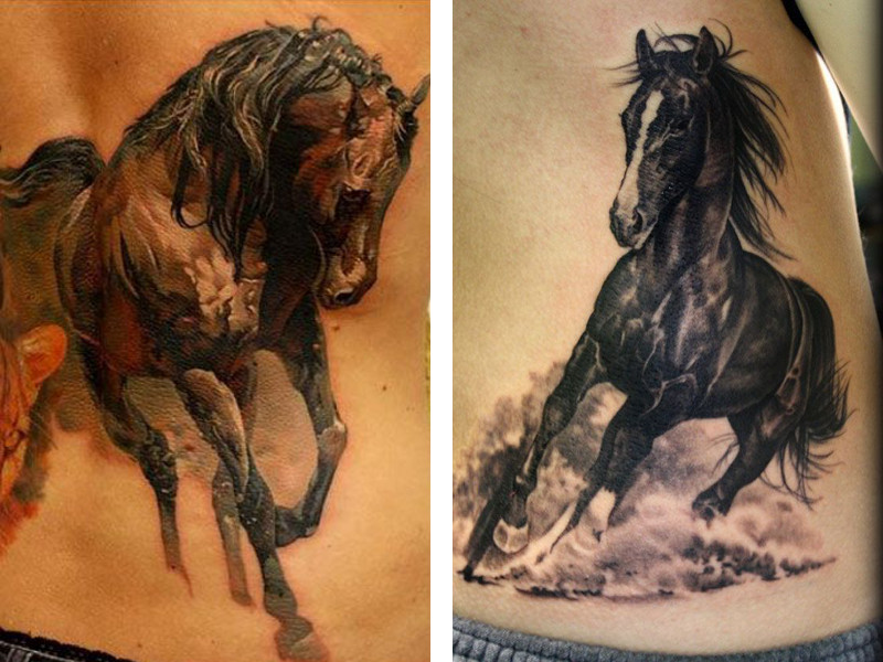 Татуировка лошадь и ее значение