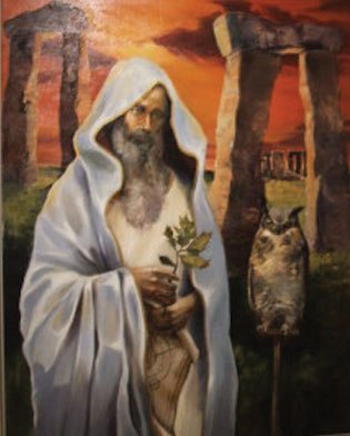 Druid with Owl painting at the George Washington Masonic National Memorial